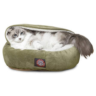 Suede Canopy Cat Bed