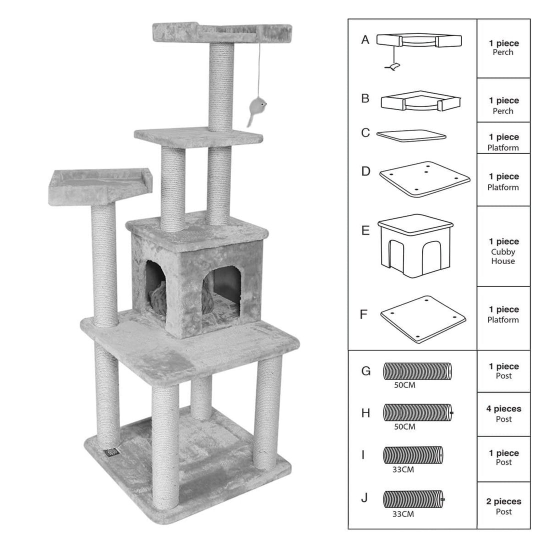 Cat Tree Replacement Parts | Posts, Perches & Toys – Majestic Pet