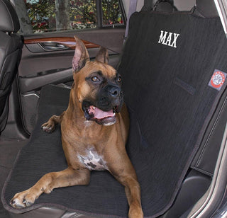 Black Back Seat Cover - Personalized