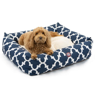 Navy Blue Trellis Contemporary Bagel