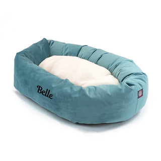 Turquoise Velvet Sherpa Bagel - Personalized_2