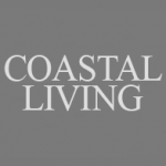 'Logo reading 'Coastal Living' in white text on a gray background.'