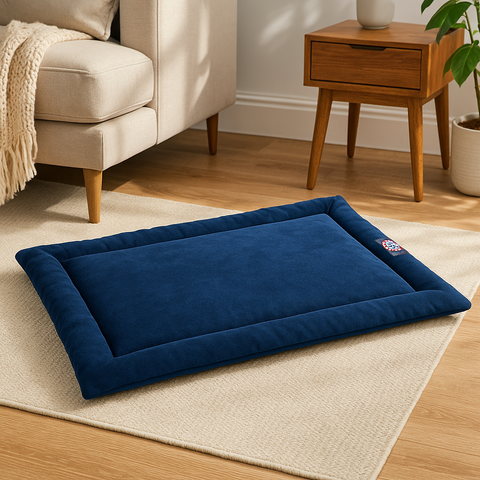 Custom size dog crate mat with washable cover
