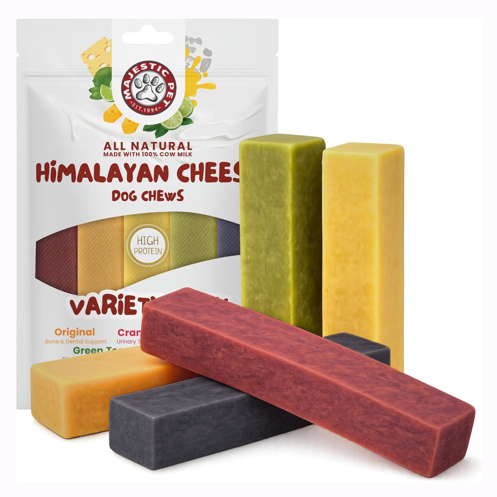 4DOGS ORIGINAL Churpi Himalaya-kaas kauwgerei met honing, maat 4DOGS ORIGINAL Churpi Himalaya-kaas kauwgerei met honing, maat